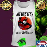 Scuba diving never underestimate an old woman who loves underwater hockey sunset s Tank top