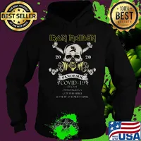 Skull iron maiden 2020 pandemic covid-19 in case of emergency cut this shirt and use it as toilet paper s Hoodie