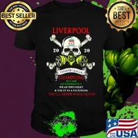 Skull liverpool premier league champions in case of emergency wear this shirt and use it as a facemask you'll never walk alone shirt