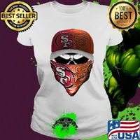 Skull mask san francisco 49ers and san francisco giants s Ladies tee