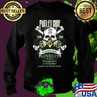 Skull motley crue 2020 pandemic covid-19 in case of emergency cut this shirt and use it as toilet paper s Sweater