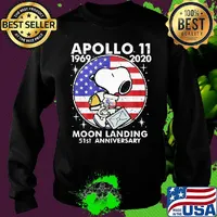 Snoopy apollo 11 1969 2020 moon landing 51st anniversary american flag independence day stars s Sweater