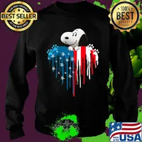 Snoopy heart america 4th of july independence day s Sweater