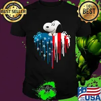 Snoopy heart america 4th of july independence day shirt