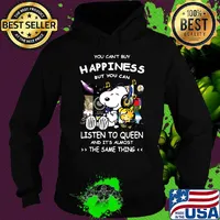 Snoopy You can’t buy happiness but you can listen to Queen and it’s almost the same thing s Hoodie