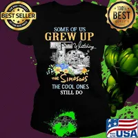 Some of us grew up watching the simpsons the cool ones still do flowers s Ladies tee