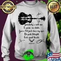 Somebody's cold one is givin me chills guess i'll just close my eyes oh yeah alright feels good inside weezer signatures s Sweater