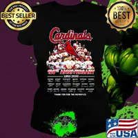 St. Louis cardinals 128th anniversary 1892 2020 thank you for the memories signatures s Ladies tee