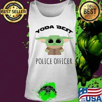 Star wars baby yoda best police officer s Tank top