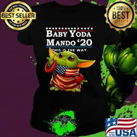 Star wars baby yoda mando 2020 this is the way s Ladies tee