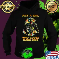 Star wars darth vader just a girl who loves dark side flowers s Hoodie