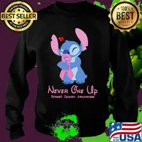 Stich never one up breast cancer awareness s Sweater