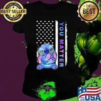 Stich you matter American flag s Ladies tee