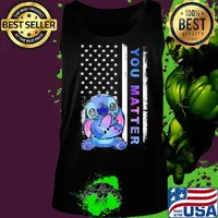 Stich you matter American flag s Tank top