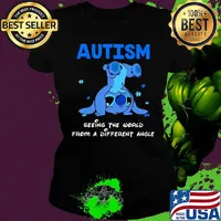 Stitch autism seeing the world from a different angle s Ladies tee
