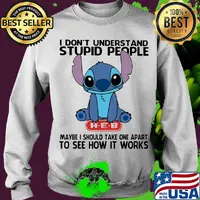 Stitch hug heb i don't understand stupid people maybe i should take apart to see how it works s Sweater