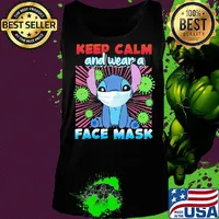 Stitch keep calm and wear a face mask covid-19 s Tank top