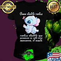 Stitch ohana signifie famille signifie que personne ne doit etre abandonne ni oublie s Ladies tee