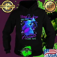 Stitch your wings were ready but my heart was not butterflies cancer awareness s Hoodie
