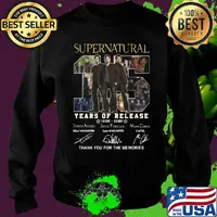 Supernatural 15 years of release 2005 2020 thank you for the memories signatures s Sweater