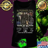 Supernatural 15 years of release 2005 2020 thank you for the memories signatures s Tank top