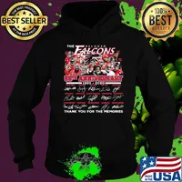The atlanta falcons 55th anniversary 1965 2020 thank you for the memories signature s Hoodie
