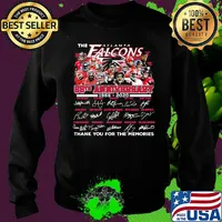 The atlanta falcons 55th anniversary 1965 2020 thank you for the memories signature s Sweater