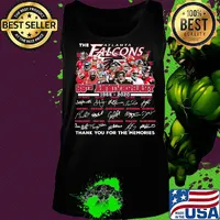 The atlanta falcons 55th anniversary 1965 2020 thank you for the memories signature s Tank top