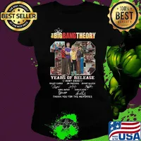 The big bang theory 13 years of release 2007 2020 thank you for the memories signatures s Ladies tee