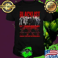 The blacklist 07th anniversary 2013 2020 thank you for the memories signatures shirt