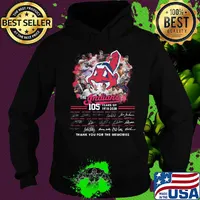The cleveland indians 105 years of 1915 2020 thank you for the memories signatures s Hoodie