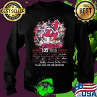 The cleveland indians 105 years of 1915 2020 thank you for the memories signatures s Sweater