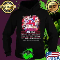 The cleveland indians 105th anniversary 1915 2020 thank you for the memories signatures s Hoodie