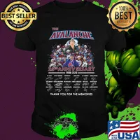The colorado avalanche 25th anniversary 1995 2021 thank you for the memories signatures shirt