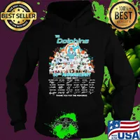 The dolphins 55th anniversary 1966 2021 thank you for the memories signatures s Hoodie