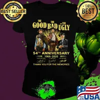 The good the bad and the ugly 54th anniversary 1966 2020 thank you for the memories signatures light s Ladies tee