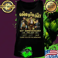 The good the bad and the ugly 54th anniversary 1966 2020 thank you for the memories signatures light s Tank top