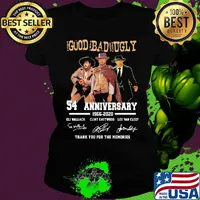 The good the bad and the ugly 54th anniversary 1966 2020 thank you for the memories signatures s Ladies tee
