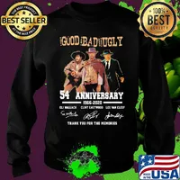The good the bad and the ugly 54th anniversary 1966 2020 thank you for the memories signatures s Sweater