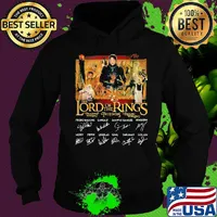 The lord of the rings movie characters signatures s Hoodie