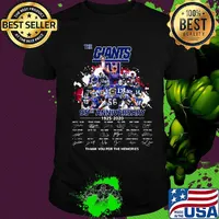 The new york giants 95th anniversary 1925 2020 thank you for the memories signnatures shirt
