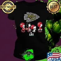 The peanuts kansas city chiefs team football logo liv super bowl champions s Ladies tee