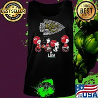 The peanuts kansas city chiefs team football logo liv super bowl champions s Tank top