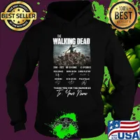 The walking dead 2010 2020 9 seasons 13 episodes thank you for the memories to your name signatures s Hoodie