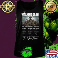 The walking dead 2010 2020 9 seasons 13 episodes thank you for the memories to your name signatures s Tank top