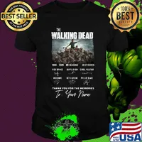 The walking dead 2010 2020 9 seasons 13 episodes thank you for the memories to your name signatures shirt