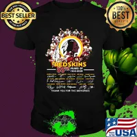 The washington redskins team 88th anniversary 1932 2020 thank you for the memories signatures shirt