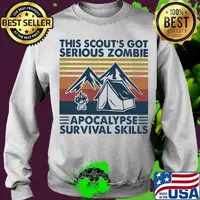 This scout's got serious zombie apocalypse survival skills vintage retro s Sweater