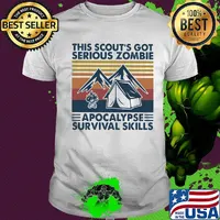 This scout's got serious zombie apocalypse survival skills vintage retro shirt