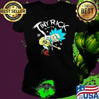 Tiny rick vs the old playing guitar s Ladies tee